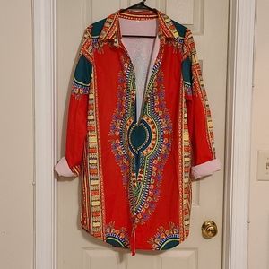 African print lightweight jacket